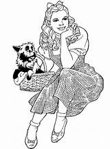 Wizard Toto Witch Glinda Dorothy Wicked Coloringfolder sketch template