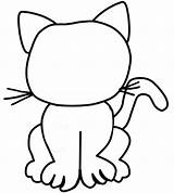 Cat Coloring Pages Cats Blank Print Template Kids Clker Clip Printable Colouring Outline 321coloringpages Templates Found Clipartmag Vector Clipart Rating sketch template