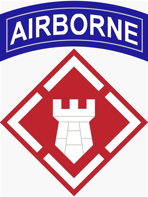 airborne engineer brigade united states sticker  sale  wordwidesymbols redbubble
