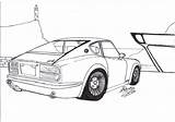 Datsun 240z Lineart Lou sketch template