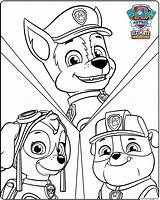 Patrol Chase Coloring Rubble Skye Rescue Paw Ultimate Pages Printable Print sketch template