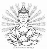 Buddha Lotus Coloring Pages Vector Light Buddhist Tattoos Beam Printable Getcolorings Flower Color sketch template