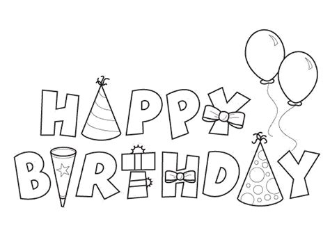 happy birthdaycoloring pages coloring home