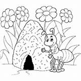 Ant Hill Coloring Ants House Pages Template Surfnetkids Underground Live Next sketch template