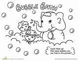 Coloring Bubble Bath Pages Hygiene Personal Worksheets Bubbles Worksheet Kids Activity Kindergarten Many Find Printable Color Getdrawings Hand Washing Printables sketch template