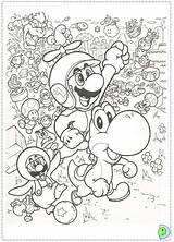 Mario Coloring Super Pages Sunshine Template Yoshi Bros sketch template