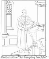 Luther Martin Coloring Reformation Pages Lutheran Kids Schule Template Church sketch template