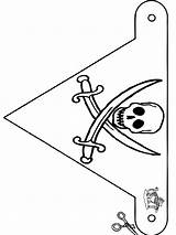 Pirate Flag Coloring Crafts Cut Funnycoloring Pages Visit Template Advertisement sketch template