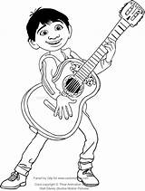 Coco Miguel Coloring Drawing Movie Pages Guitar Play Kids Who Draw Chitarra Color Drawings Printable Paintingvalley Getdrawings sketch template
