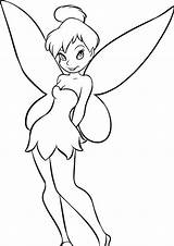 Coloring Drawing Tinkerbell Pages Easy Disney Sketch Color Bell Tinker Drawings Fairy Draw Sketches Kids Print Colouring Cute Fawn Sitting sketch template