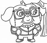 Chip Pug Grandma sketch template