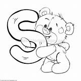 Coloring Letter Pages Alphabet Bear Teddy Getcoloringpages Cute Preschool Lettering Printable Getcolorings Drawing Getdrawings Color Alfabeto sketch template