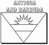 Antigua Barbuda sketch template