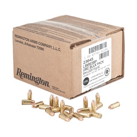 buy remington mm luger  grain pistol ammunition ammo  sale