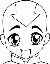 Avatar Chibi Coloring Sunshine Aang Luv Wecoloringpage Pages sketch template