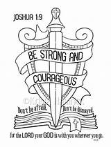 Coloring Joshua Pages Bible Sunday School Strong Courageous Color Kids Promised Land Trust Caleb Church Sheets Journaling Verses Activity Printable sketch template