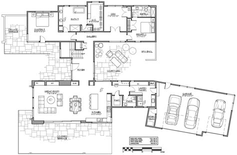 ultra modern  shaped house plan