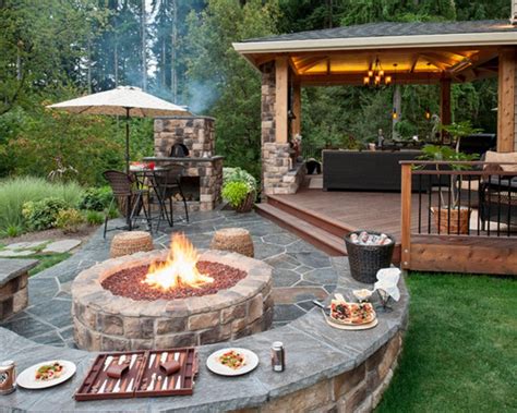 outdoor patio ideas  fire pit