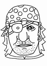 Coloring Pirate Mask Pages Patch Eye Printable sketch template