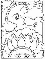 Coloring Pages Sun Adult Choose Board sketch template