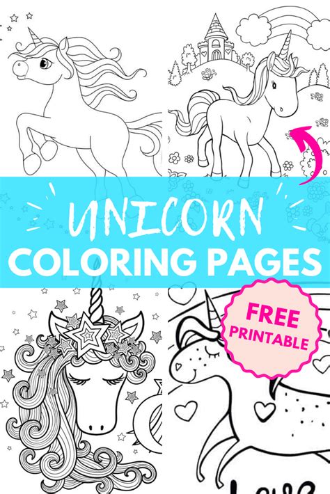 unicorn coloring pages coloring pages coloring  kids unicorn