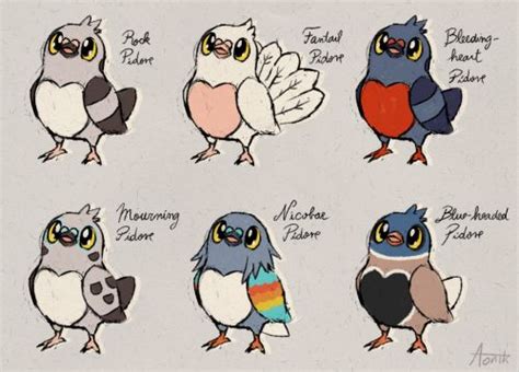 pidove variations pokemon breeds bird pokemon