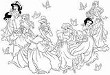 Coloring Disney Printable Princess Pages Princesses Library Clipart sketch template