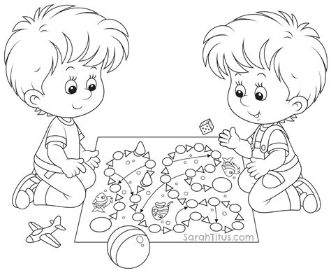 kids playing  coloring pages  getdrawings