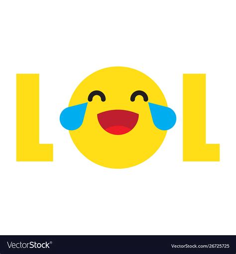 funny lol emoji royalty  vector image vectorstock