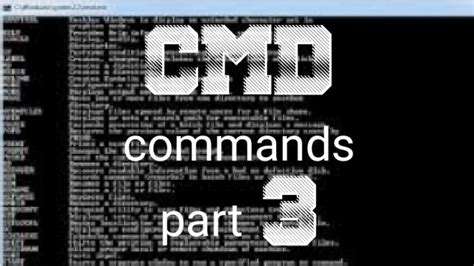 cmd commands part  youtube