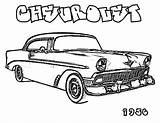 Coloring Pages Chevy Car Cars 1956 Truck Old Chevrolet Muscle Camaro Drawing Silverado Trucks Antique Color S10 Outline Cool Template sketch template