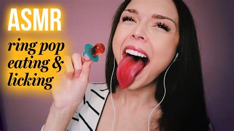 asmr lollipop licking wet mouth sounds youtube