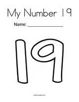 19 Number Coloring Nineteen Worksheets Preschool Twistynoodle Color Twisty Noodle Pages Practice Writing Word Activities Trace Numbers Kids Print sketch template