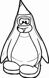 Penguin Club Coloring Wecoloringpage sketch template