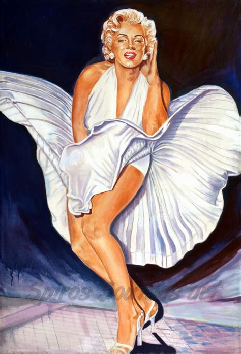 Marilyn Monroe Painting Portrait “seven Year Itch 1955