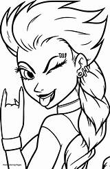 Punk Coloring Pages Rock Printable Getcolorings Color sketch template