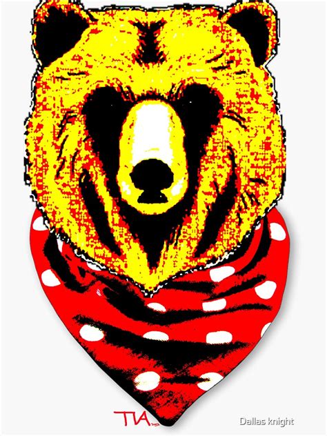 gangsta bear baby sticker  tiaknight redbubble