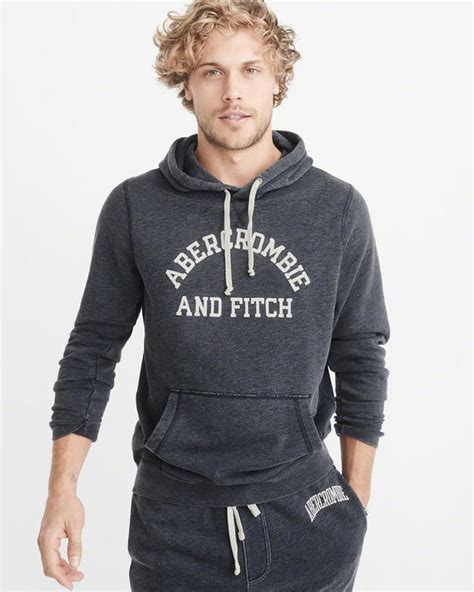 Abercrombie And Fitchprint Logo Pullover Hoodie Guyts