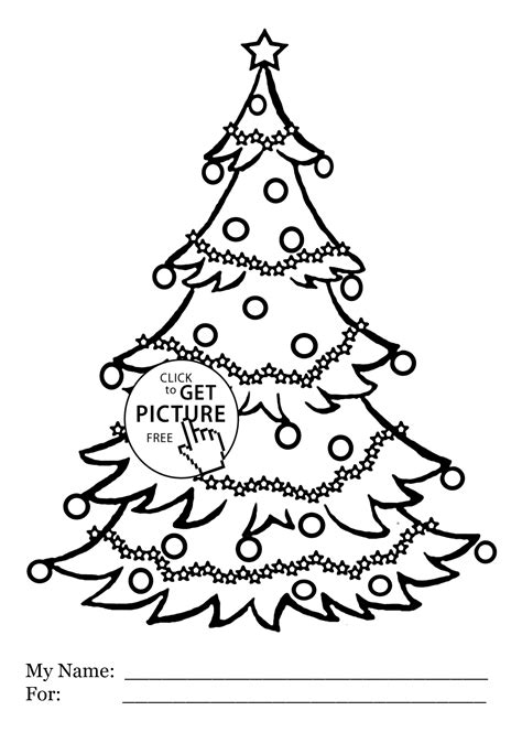 christmas tree coloring pages  kids printable