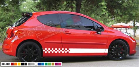 decal sticker vinyl side racing stripes peugeot  decals