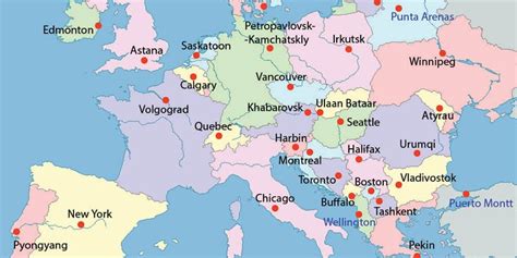 la mappa delle citta alla stessa latitudine idee  viaggio zingaratecom