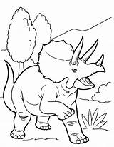 Dinosaur Coloring Pages Kids Printable Triceratops Painting Dinosaurs Sheets Angry Animals Simple Print Index Flower Printables Preschool Disney 4kids sketch template