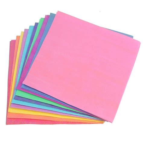 diy pcsset square origami paper single sided solid color shining
