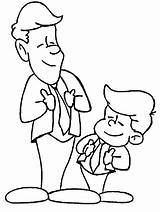Coloring Pages Fathers Dad Kids sketch template