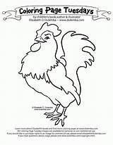 Coloring Rooster Pages Dulemba Tuesday Popular Library Clipart Coloringhome Children sketch template