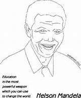 Mandela Nelson Leehansen Famous Nobel Premios sketch template