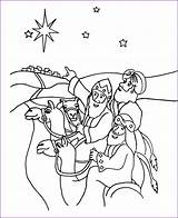 Magi Mages Wisemen Nativity Getcolorings Histoire Coloriages sketch template