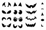 Pumpkin Lantern Jack Faces Face Printable Eyes Stencils Templates Halloween Cut Patterns Cutouts Craft Stencil Clipart Outs Carving Eye Spooky sketch template