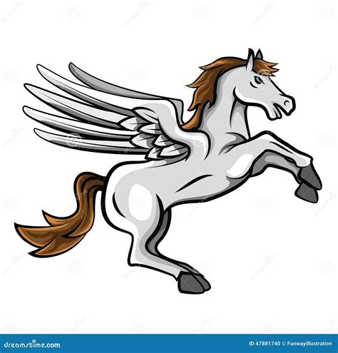 horse wings cartoon vector cartoondealercom