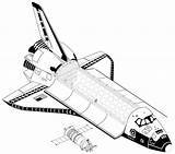 Spaceship Spatiale Navette Coloriage Shuttle Coloriages sketch template
